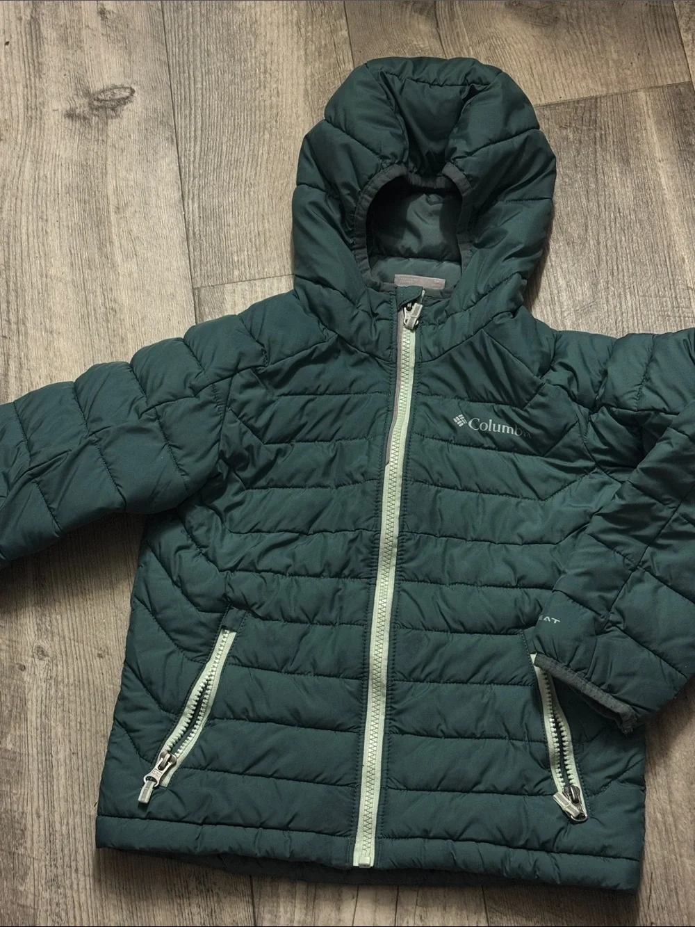 Columbia Teal Hooded Quilted Jacket - Picture 2 of 5